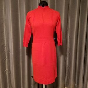 Vintage Italian Red Sheath Dress MAD MEN STYLE
